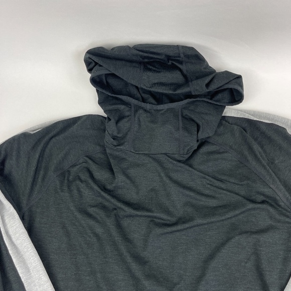 Gapfit Brushed Tech Jersy Hoodie Womens Large Gray - Picture 3 of 9